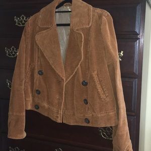 Free People brown cord jacket size M